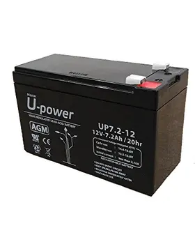 

U-Power UP7.2-12 battery monoblock AGM 12V 7.2Ah maintenance-free battery, lead acid battery, rechargeable 12v battery, 12v rechargeable battery