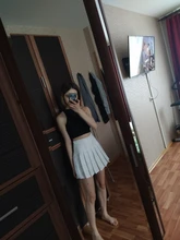 Mini Skirts School-Uniform Female Girl White High-Waist Fashion Women Cute Sweet Pleated