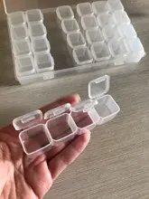 Caja de joyería de plástico de varios compartimentos y de 9 tamaños, para guardar joyas, ordenar abalorios y cuentas, caja ajustable