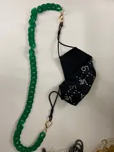 Bolso de hombro de plástico con correa acrílica para mujer, colores variados, 1,5 cm x 2cm