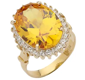 

Large Oval Yellow Cubic Zirconia Gold Ring 01-180-YR002