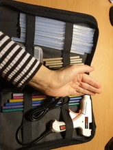 Juego de pistola de pegamento 6 en 1, herramienta de reparación de manualidades de fusión en caliente eléctrica, profesional, bricolaje, 110-240V, 20W, con palos de regalo, envío gratis