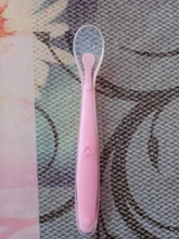 Gran oferta cuchara de silicona suave cuchara de detección de temperatura de Color caramelo herramientas de alimentación de alimentos para niños