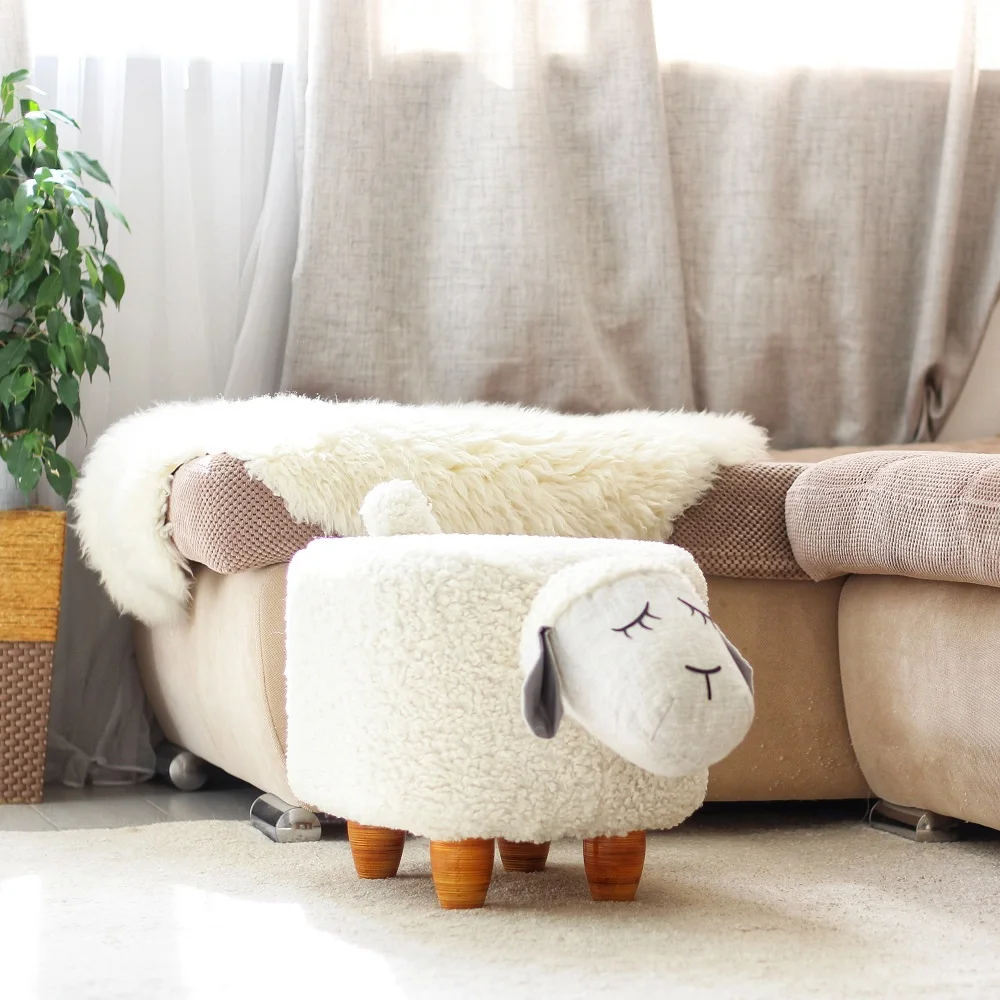 Gentle pouf sheep for children's room photo studio game room. High quality children furniture original gift | Мебель
