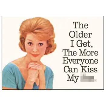 

Retro humor-Older Kiss A (magnet metal) HALF MOON BAY3.17
