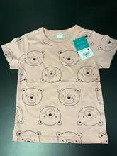 Camiseta de algodón de manga corta con dibujos animados para niños y niñas, ropa para bebés, Tops para niños pequeños, novedad de 2020