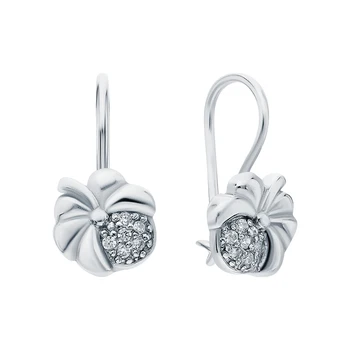 

Silver earrings with cubic zirconium sunlight sample 925