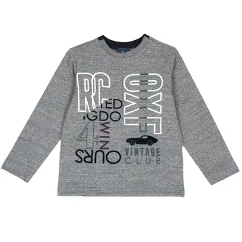 

Longsleeve Chicco, vintage club print, for boys, dark gray