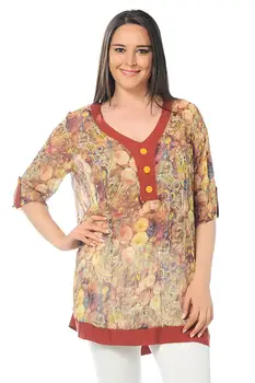 

Sans Textile Women Colorful Chiffon Blouse 65 N15699