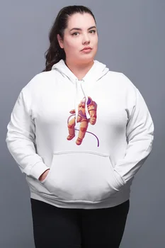 

Angemiel Wear Pink Astronaut White Women 'S Hooded Sweatshirt