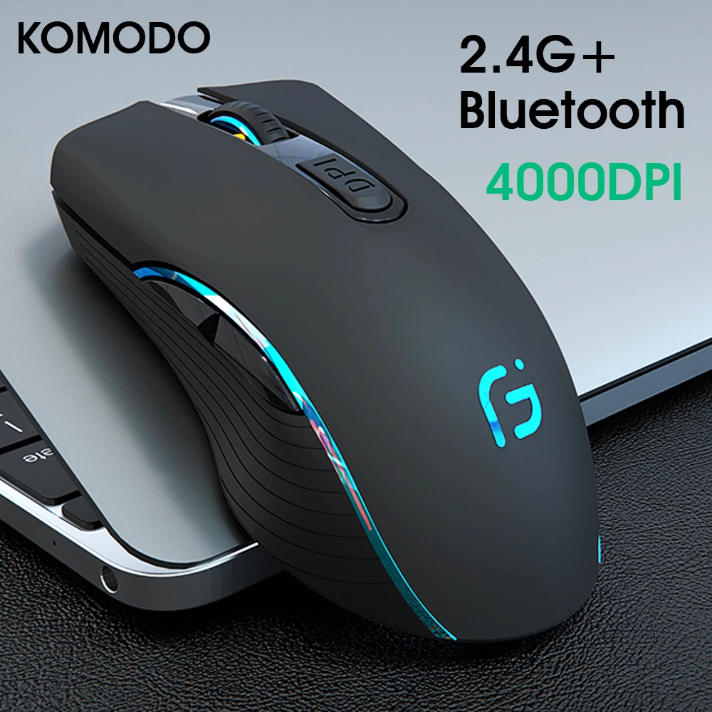 

Мышь компьютерная беспроводная 2 в 1, Bluetooth 4,0 + 2,4 ГГц, 2400DPI