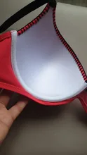 ESSV-bañador rojo de realce, conjunto de bikini de talla grande para mujer, traje de baño sexy acolchado con correa ajustable, bikinis bordeados, ropa de baño de verano