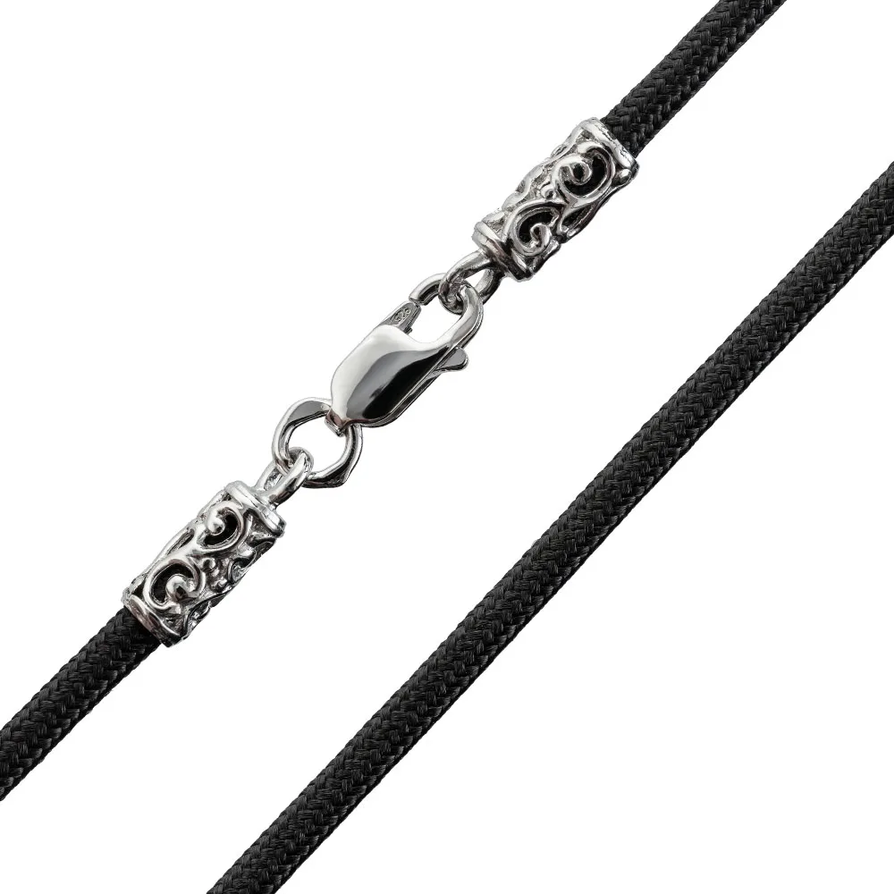 Шнурок из Paracord серебро 925 толщина 3 мм RUFINA|Ожерелья| |