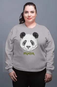 

Angemiel Wear Sweet Panda Gray Female Sweatshirt