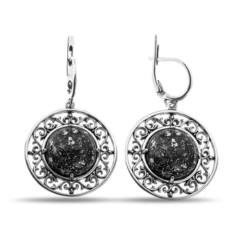 

Earrings made of silver with amethyst and раухтопазом