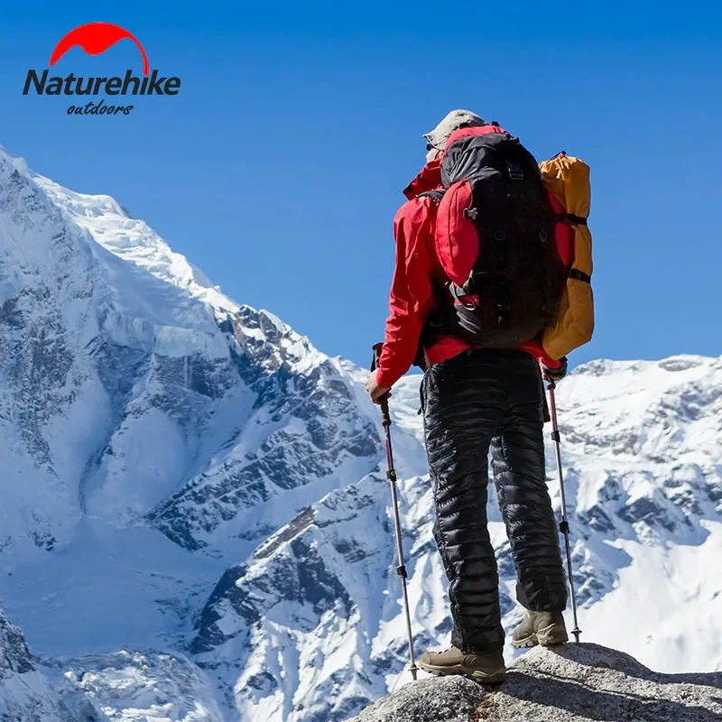 Naturehike Outdoor Thermal Goose Down Pants Both Side Open Zipper Windproof Waterproof Camping Hiking Men Women Winter