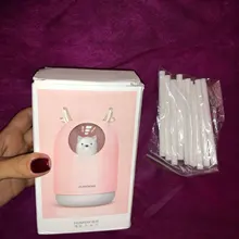 Humidificador ultrasónico con USB para el hogar, difusor de aceites aromáticos, lámpara LED de Color romántico, 300ml