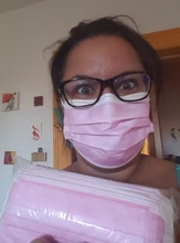 Mascarilla médica desechable, máscara quirúrgica de 3 capas con filtro, no tejida, antipolvo, con elásticos, Color azul y rosa, 7 colores, nueva