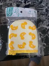 1PC bebé chico infantil de dibujos animados suave baño Baño Mitt guante de masaje ducha esponja exfoliante lavar Toalla de tela 3 colores