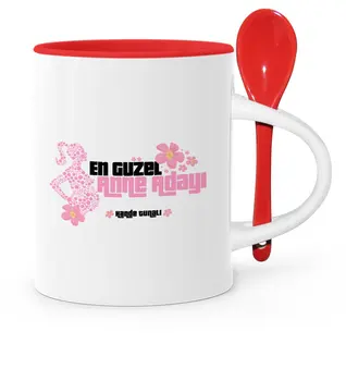 

Personalized Custom Best Nice Expectant Mother Red Spoon Mug Cup-3