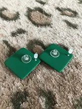 CWEEL-pendientes negros para mujer, aretes bohemios de geometría azul, joyería de moda, redondos de acrílico, aretes de boda bohemios