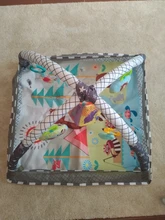 Manta de juego para gatear para bebés, estera multifunción para gatear con valla, juguetes de iluminación, 0-18