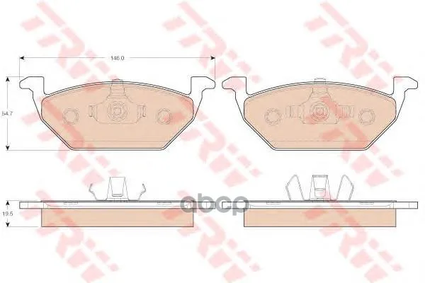 Колодки Тормозные Audi A3 97/Vw G4/Skoda Octavia 9709 1.4/1.6/1.8 Передние Trw/Lucas Gdb1984 TRW/Lucas арт. GDB1984