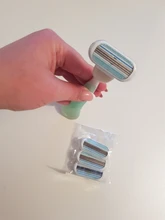 Cabezales de afeitado de 3 cuchillas para mujer, accesorios para el cuidado de la piel, afeitadora corporal, 4 Uds.