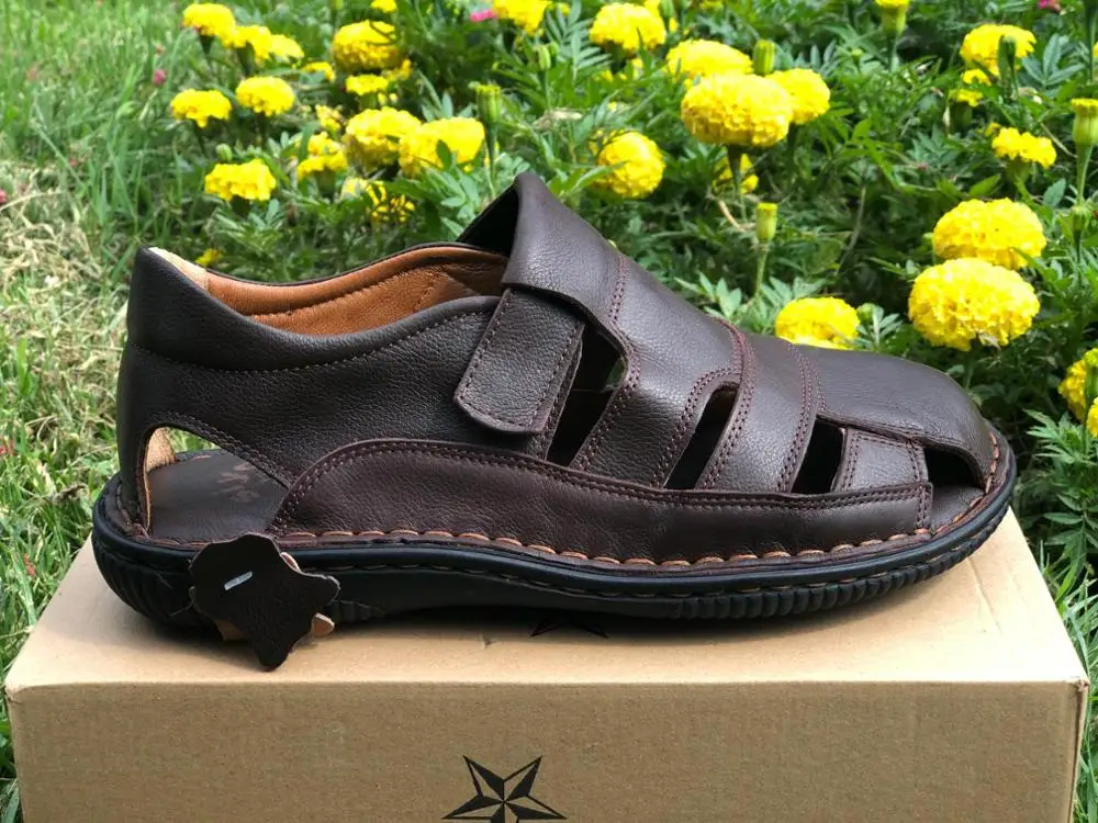 

Quality Soft Sole Summer Sandals Men Leather Classic Sandals Slippers Outdoor Sports Shoes Beach Rubber sandals Trekking Sandals