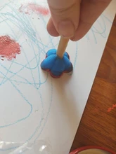 Pinceles para pintar con esponja para niños, pinceles para pintar con esponja de madera, pinceles para dibujo de Graffiti, juguetes educativos, cepillo de limpieza, 5 uds.