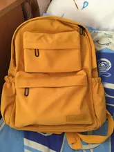Backpack School-Bag Nylon Large-Capacity Solid-Color Women Multi-Pocket Teenage Waterproof