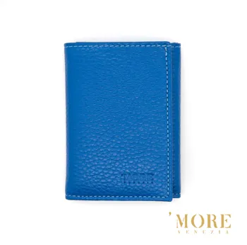 

'MOREVENEZIA TRIFOLD SMALL WALLET GENUINE LEATHER HANDMADE IN ITALY