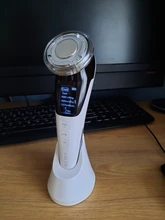 Masajeador Facial EMS con luz LED, terapia de vibración Sónica, eliminación de arrugas, estiramiento de la piel, tratamiento frío caliente, dispositivo de belleza para el cuidado de la piel