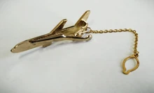Avión forma pinza para corbata para hombre piloto de los hombres de negocios Clip de corbata gemelos de alta calidad Cierre de lazo corbata para hombres regalo de boda