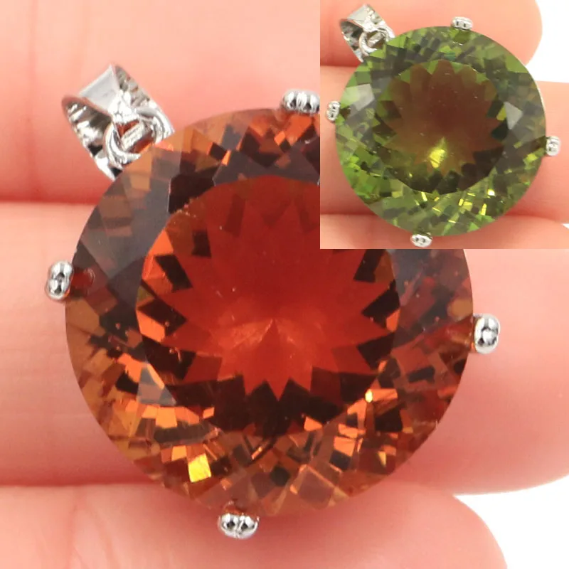

30x20mm Dazzling Created Color Changing Spinel Zultanite Gift For Sister Wedding Silver Pendant