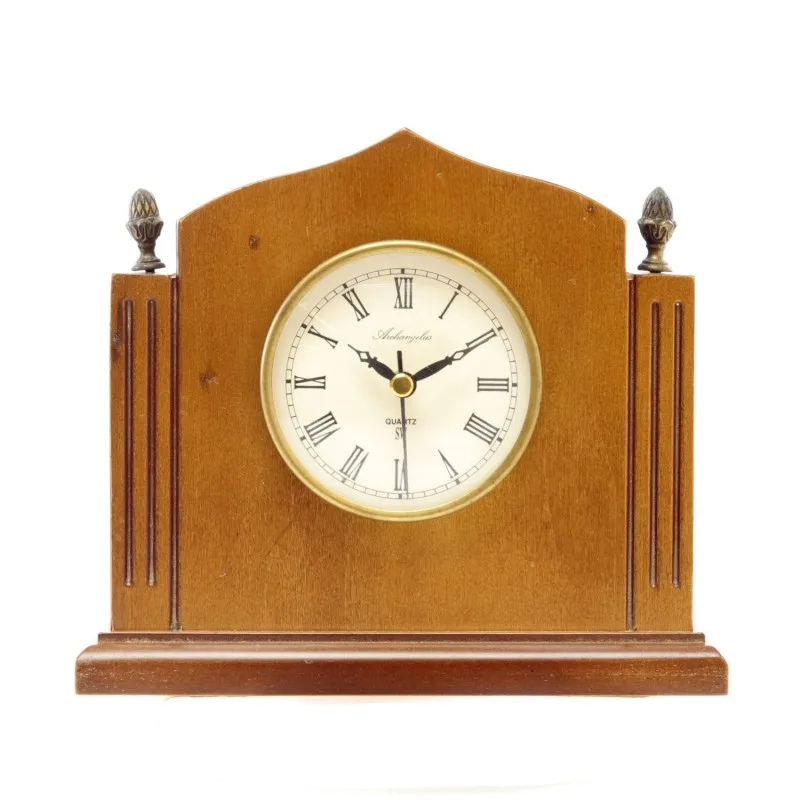 Настольные часы для камина серванта гостиной входа офиса. Деревянные с