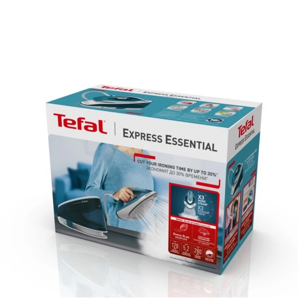 Tefal SV6115 Espress Essential Dampfb/ügelstation Blau//Wei/ß 1.4 liters
