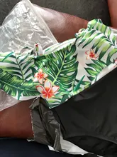 Bañadores a juego de hojas para madre e hija, traje de baño con volantes, vestidos de Bikini para mamá y yo, ropa para padre e hijo, pantalones cortos de natación