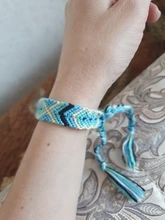 Pulsera Bohemia trenzada de tejido a mano para mujer
