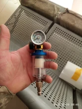 Pistola pulverizadora HVLP para arañazos, manómetro de regulador de aire y trampa de agua en línea, herramienta de filtro, regulador de PISTOLA DE PULVERIZACIÓN y Mini filtro de aire