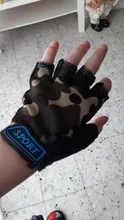 Guantes de Ciclismo de medio dedo para niños, de camuflaje, alta elasticidad, antideslizantes, equipo de ciclismo