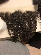 Encaje Frontal transparente con mechones, extensiones con ondas al agua, mechones con Frontal Miss Cara 100%, cabello humano Remy