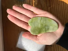 Gua sha-masajeador Facial de Jade Natural, tablero raspador Facial, Guasha, meridiano, relajación muscular, estiramiento de la piel, espátula fina