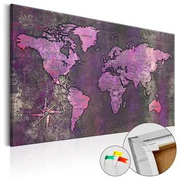 

Pictures of Cork-Amethyst Map [Cork Map] - 120x80 cm
