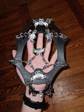 18 dientes hielo nieve crampones antideslizante escalada pinza zapato cubre Spike zapatos de acero inoxidable nieve antideslizante de la cubierta del zapato Crampon