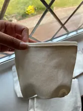 Bolsa de maquillaje DIY, estuche de cremallera de algodón blanco puro, bolsa de viaje sencilla, bolso lavable, 6 unids/lote