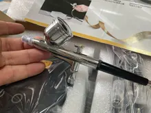 Nasedal-compresor de aerógrafo de doble acción, función de parada automática, conjunto PISTOLA DE PULVERIZACIÓN, interruptor táctil de potencia ajustable, 0,2mm/0,3mm/0,5mm