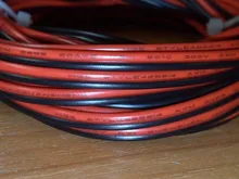 Cable eléctrico de cobre estañado de 2 pines, Cable de extensión de alimentación de larga duración, 300V, PVC, rojo, negro, 18, 20, 22 AWG