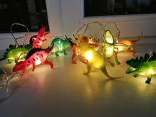 String-Light World-Decor Dinosaur Jurassic Party Christmas LED 10 for Kids Children's