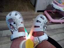 Clibee-Sandalias de gelatina para niñas pequeñas, zapatos ortopédicos clásicos de moda para niños y niñas, zapatos de cuero con luz LED